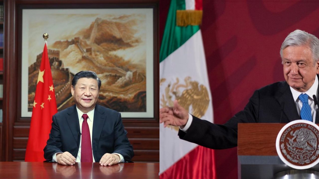 Presidente de México AMLO y Xi Jinping, mandatario de China