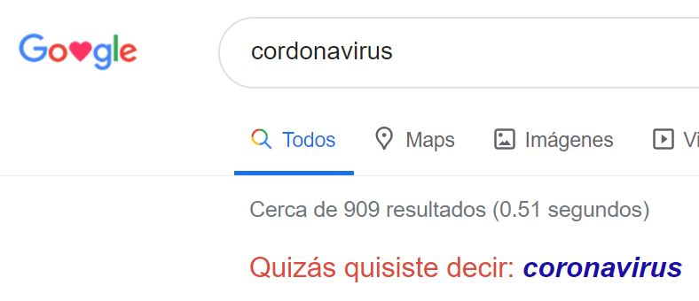 Google se equivoca en su doodle al escribir cordonavirus