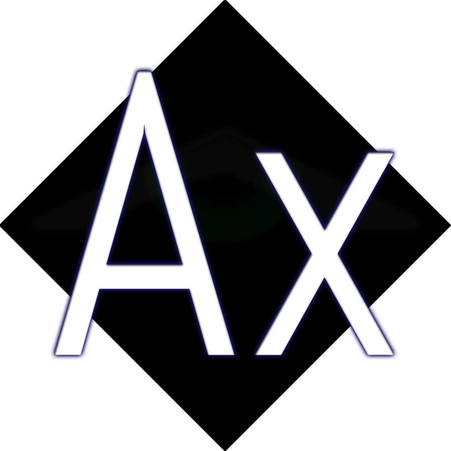 ax texto logo 2020 rombo negro