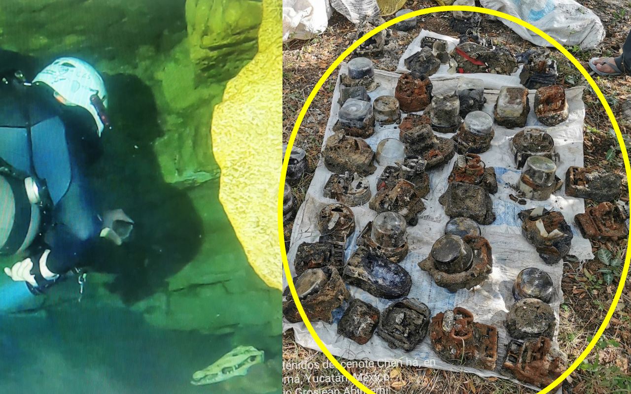 esto fue lo que encontraron en el fondo de un cenote de Yucatán México